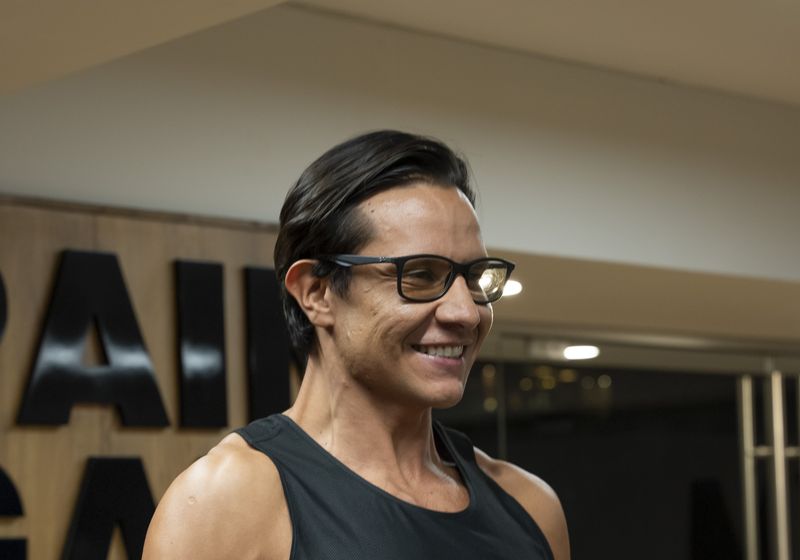 Fosdi entrenando en el gimnasio